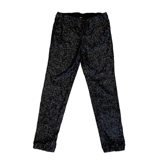 Free People Jogger Morelia Sequin Joggers Black XS Pants - Picture 1 of 7